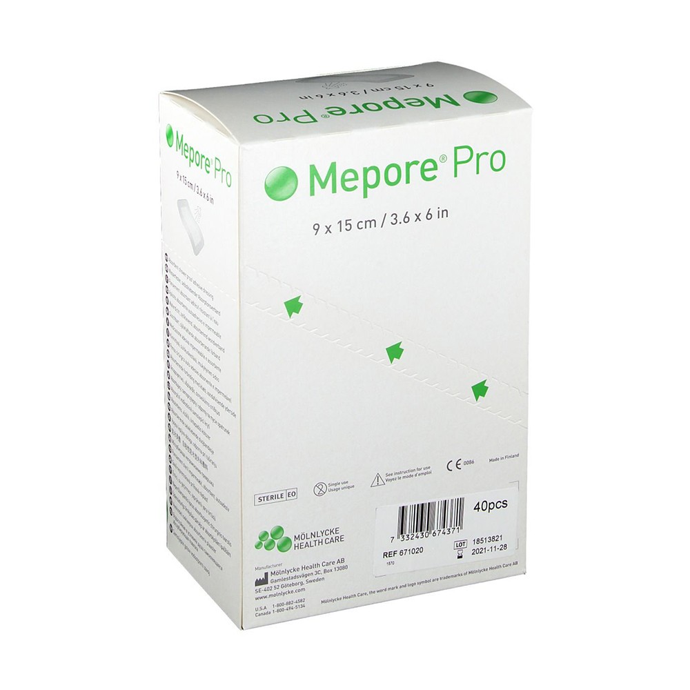 Mepore Pro neperšlampamas lipnus tvarstis 9 x 15 cm,