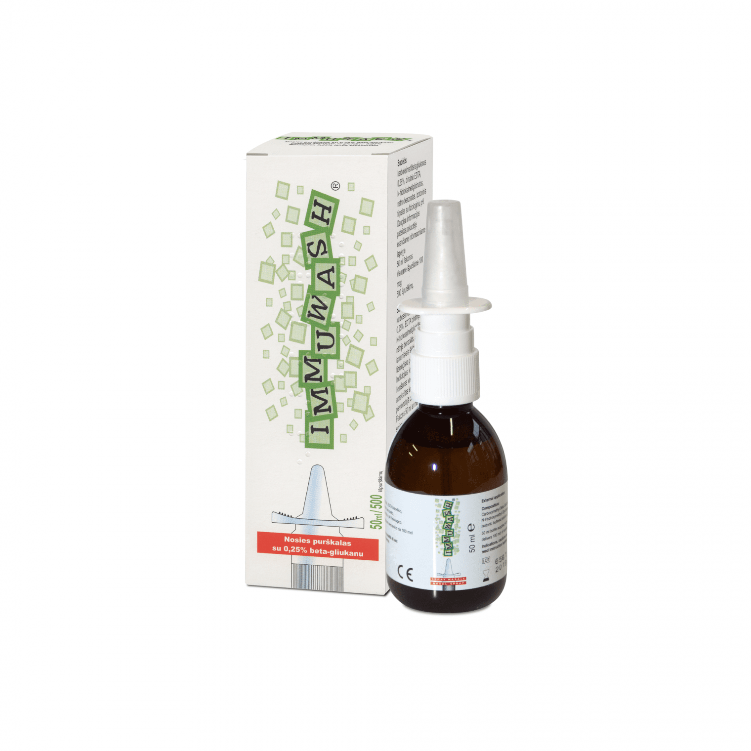 IMMUWASH nosies purškalas su gliukanu 50 ml 