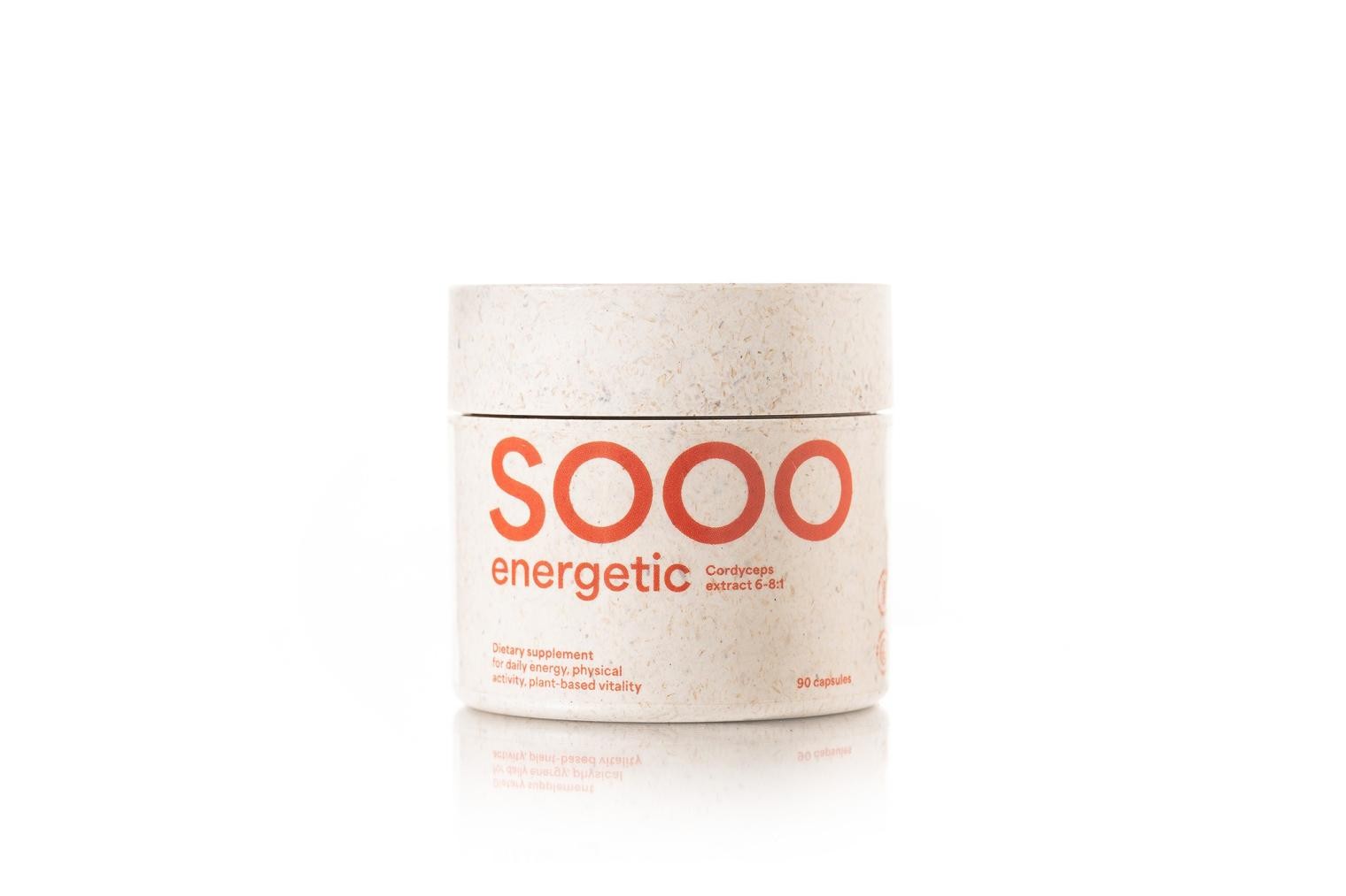 SOOO energetic: Kordisepso ekstraktas 350 mg, N90, 6-8:1