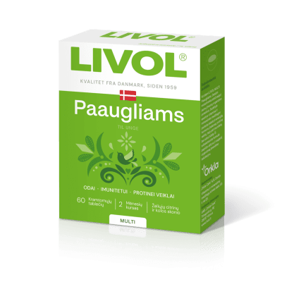 LIVOL MULTI kramtomosios tabletės Paaugliams, N60