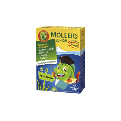 Möller’s Junior vaisių skonio kramtomos žuvelės N45