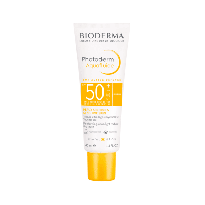 BIODERMA apsauginis kremas nuo saulės visų tipų odai Photoderm Aquafluide SPF50+, 40 ml