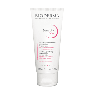 BIODERMA raminantis gelinis prausiklis jautriai odai, linkusiai į paraudimą ir pleiskanojimą SENSIBIO DS+, 200 ml