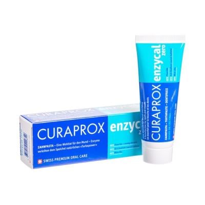 CURAPROX ENZYCAL ZERO, dantų pasta su fermentais be fluoro, 75 ml