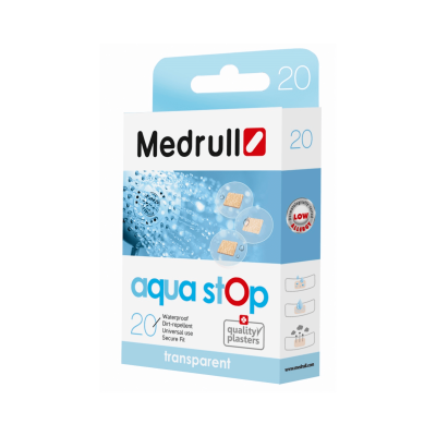 Medrull vandeniui atsparūs, permatomi pleistrai Aqua stop, apvalūs 2,2 cm, N20