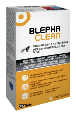 Blephaclean servetėlės kasdieniniam akių srities ir akių vokų valymui, N20