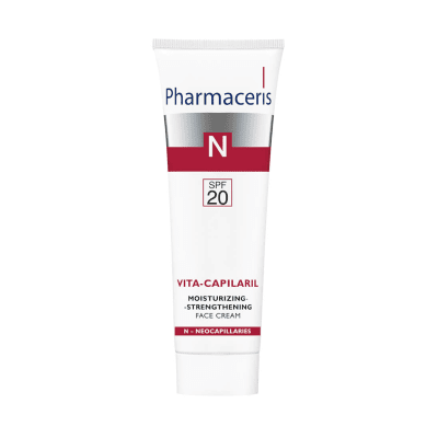 PHARMACERIS N drėkinamasis kremas VITA-CAPILARIL, SPF20, 50 ml