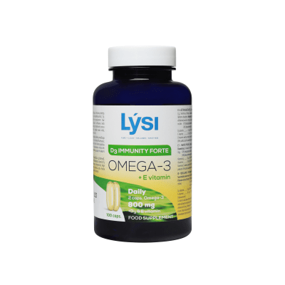 LYSI OMEGA-3 IMMUNITY natūralių žuvų taukų minkštos kapsulės N100