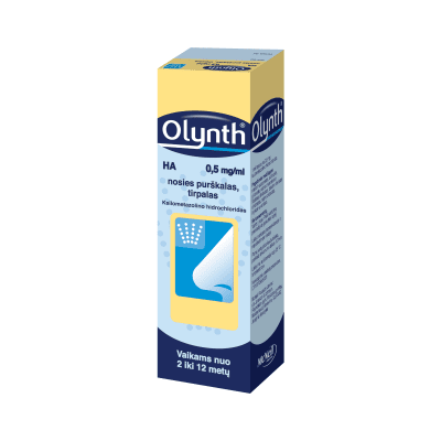 Olynth HA 0,5 mg/ml nosies purškalas (tirpalas) 10 ml