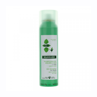 KLORANE sausas šampūnas riebiai galvos odai su dilgėlėmis Dry shampoo Nettle 150 ml