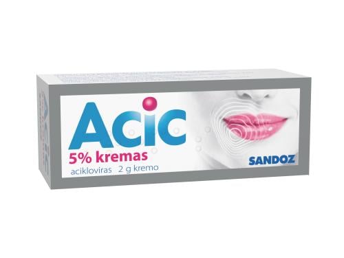 Acic 5% kremas 2 g