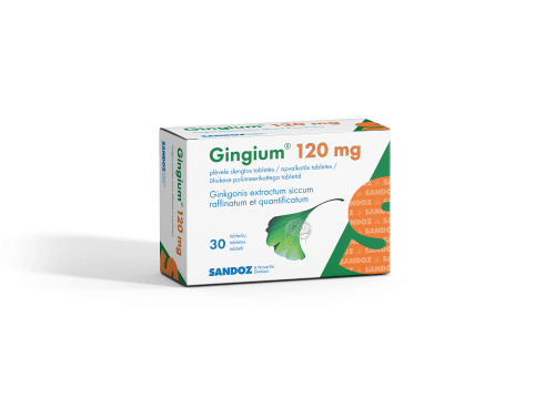 Gingium 120 mg plėvele dengtos tabletės N30