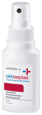OKTISEPTAS 1 mg/20 mg/ml odos tirpalas 50 ml