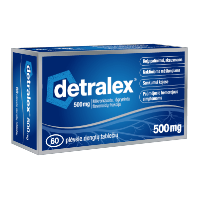 Detralex 500 mg plėvele dengtos tabletės N60