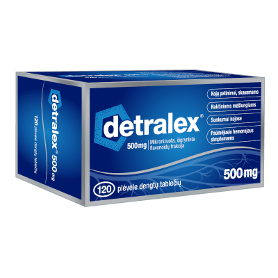 Detralex 500 mg plėvele dengtos tabletės N120