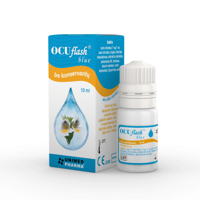 OCUFLASH blue akių lašai 10 ml