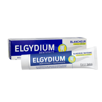 ELGYDIUM WHITENING Cool LEMON balinamoji dantų pasta nuo dantų dėmių, citrinų skonio, 75 ml