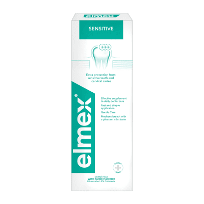 ELMEX burnos skalavimo skystis jautriems dantims SENSITIVE, nuo 6 metų, 400 ml