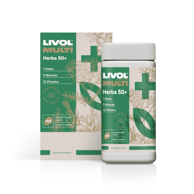 LIVOL MULTI tabletės HERBA 50+, N100