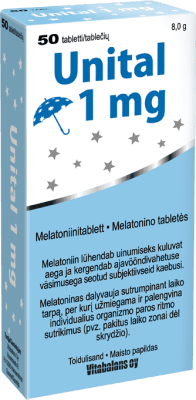 UNITAL 1mg melatonino N50