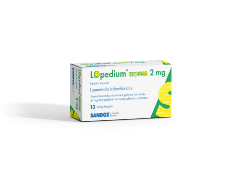 Lopedium express 2 mg kietosios kapsulės N10
