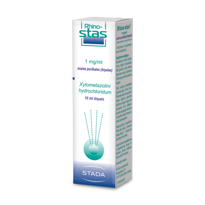 RHINO-STAS 1 mg/ml nosies purškalas 10 ml