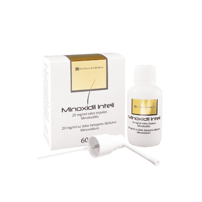 MINOXIDIL INTELI 20 mg/ml odos tirpalas 60 ml