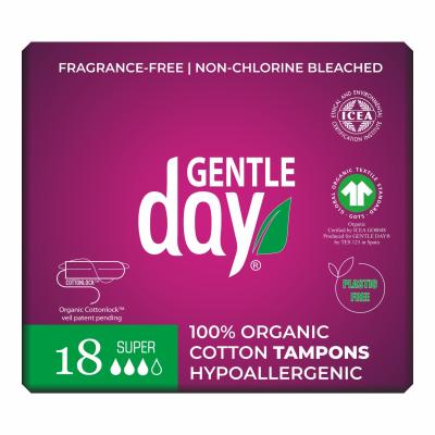 GENTLE DAY SUPER ekologiškos medvilnės tamponai N18