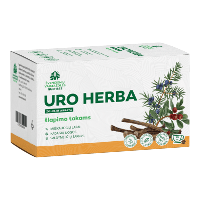 ŠVENČIONIŲ VAISTAŽOLĖS šlapimo takams UROHERBA, žolelių arbata, 1,5 g x 20 vnt.
