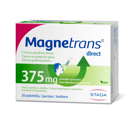 MAGNETRANS DIREKT granulės 375 mg N20