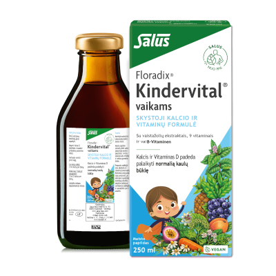 FLORADIX KINDERVITAL vaikams + matavimo indelis, 250 ml
