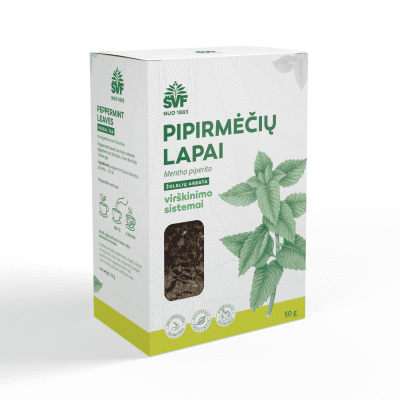 ŠVF PIPIRMĖČIŲ LAPAI žolelių arbata 50 g 