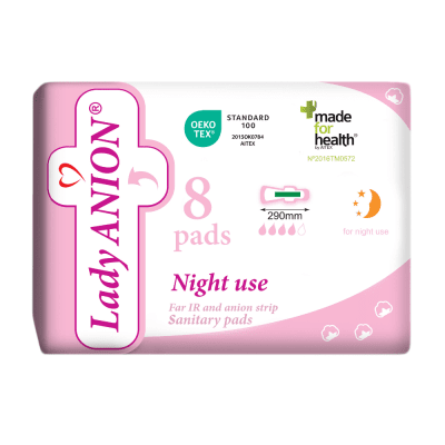 Lady Anion naktiniai higieniniai paketai 290 mm, N8