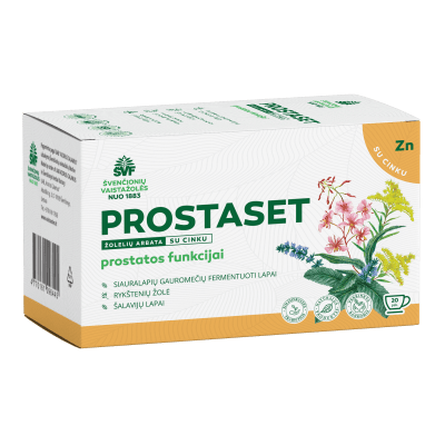 ŠVENČIONIŲ VAISTAŽOLĖS prostatai PROSTASET, žolelių arbata, 1,5 g x 20 vnt.