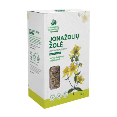 ŠVENČIONIŲ VAISTAŽOLĖS JONAŽOLIŲ ŽOLĖ, žolelių arbata, 50 g