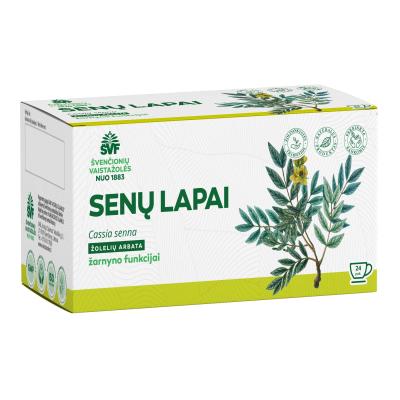 ŠVENČIONIŲ VAISTAŽOLĖS SENŲ LAPAI, žolelių arbata, 1,5 g x 24 vnt.