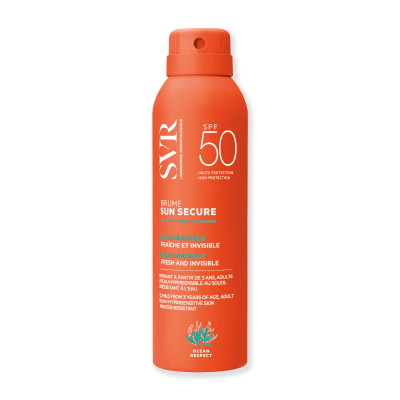 SVR purškiamoji apsauginė veido ir kūno dulksna SUN SECURE BRUME, SPF 50+, nuo 3 m., 200 ml