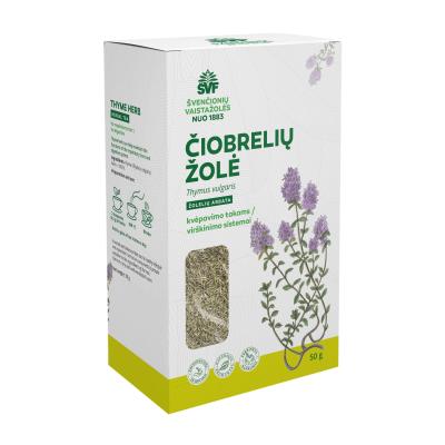 ŠVENČIONIŲ VAISTAŽOLĖS ČIOBRELIO ŽOLĖ, žolelių arbata, 50 g