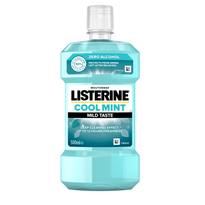LISTERINE burnos skalavimo skystis, be alkoholio, COOL MINT MILD TASTE 500 ml