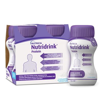 NUTRIDRINK Protein neutralaus skonio, 4X125ML