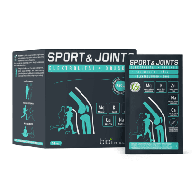 BIOFARMACIJA SPORT&JOINTS bioMagnis+bioKalis milteliai, N14