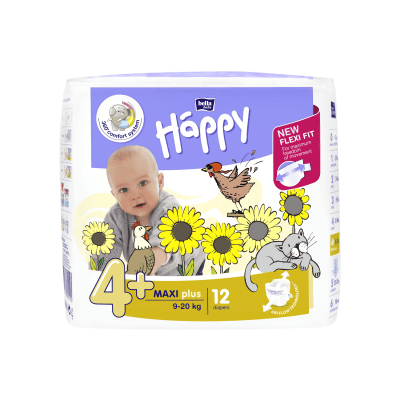 HAPPY MAXI PLUS sauskelnės vaikams 9-20 kg N12