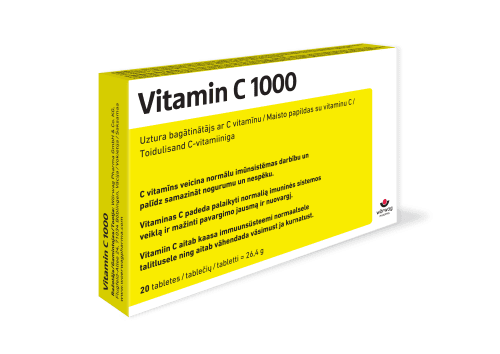 VITAMIN C 1000 mg plėvele dengtos tabletės N20