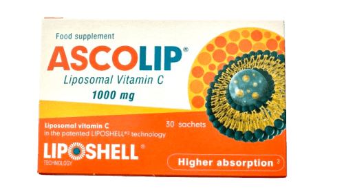 ASCOLIP liposominis vitaminas C 1000 mg, skystas gelis, N30