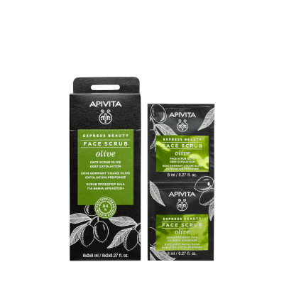 APIVITA, EXPRESS BEAUTY šveitiklis veido, su alyvuogėmis 2 x 8 ml