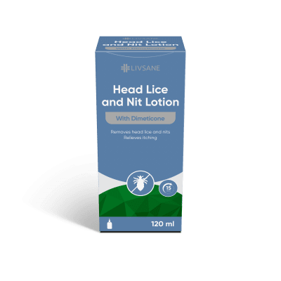 LIVSANE losjonas nuo utėlių ir glindų 120 ml