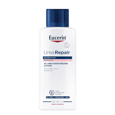 EUCERIN UreaRepair 5 % Urea drėkinamasis losjonas sausai odai (su kvapu), 250 ml