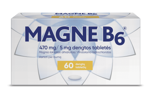 MAGNE B6 470 mg/5 mg dengtos tabletės N60