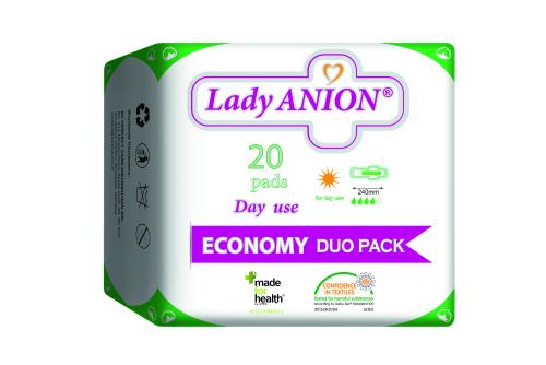 Lady Anion dieniniai ekologiški paketai su anijonų juostele N20