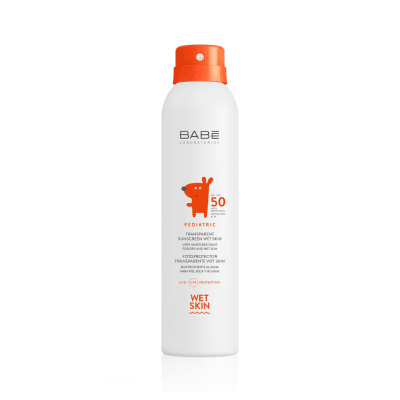 BABĒ skaidri apsauginė dulksna drėgnai vaikų odai PEDIATRIC SPF50+, 200 ml